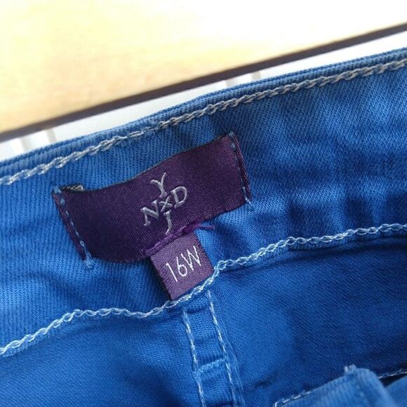 NYDJ Blue Ankle Jeans Plus Size 16W Roll Cuff Women's Slimming Spring Womens - Picture 5 of 7